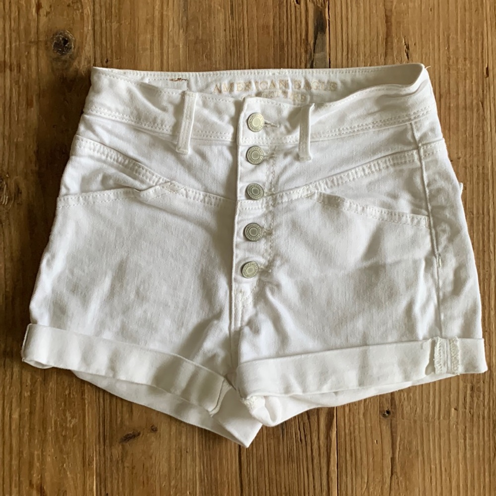 American eagle size 0 high rise short shorts